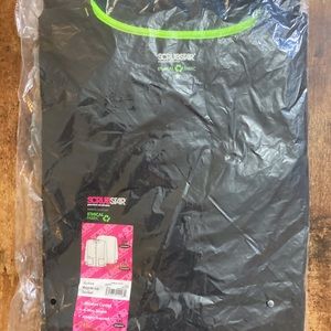 Black ScrubStar size small scrub jacket top Athletic material BNWT